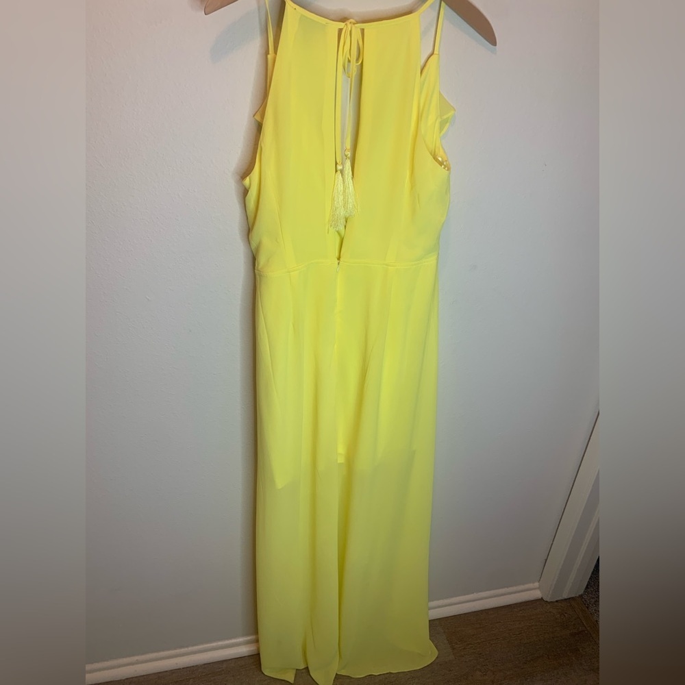 Yellow Ruffled Maxi Dress - Picture 2 of 6